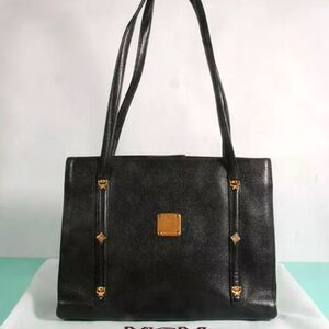 AUTHENTIC VINTAGE MCM BLACK STUDDED TOTE